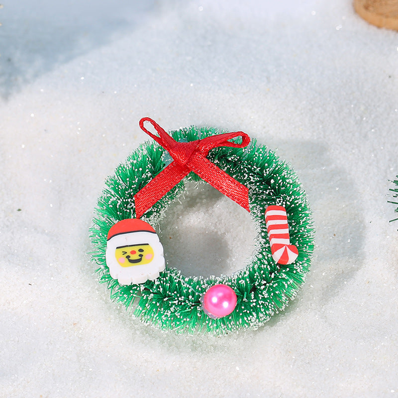 Wholesale Christmas decoration micro landscape snow scene resin ornaments