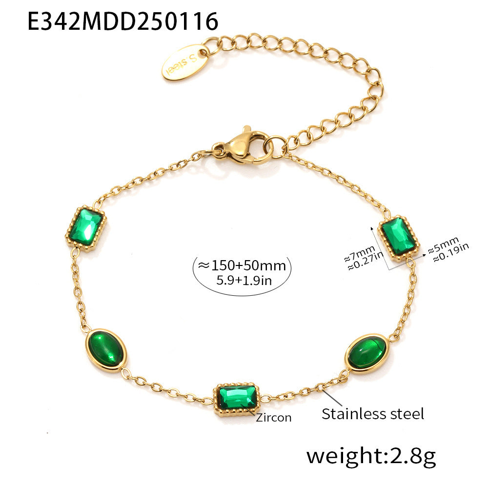 Wholesale Zircon Necklace suit Niche Temperament Ladies Accessories