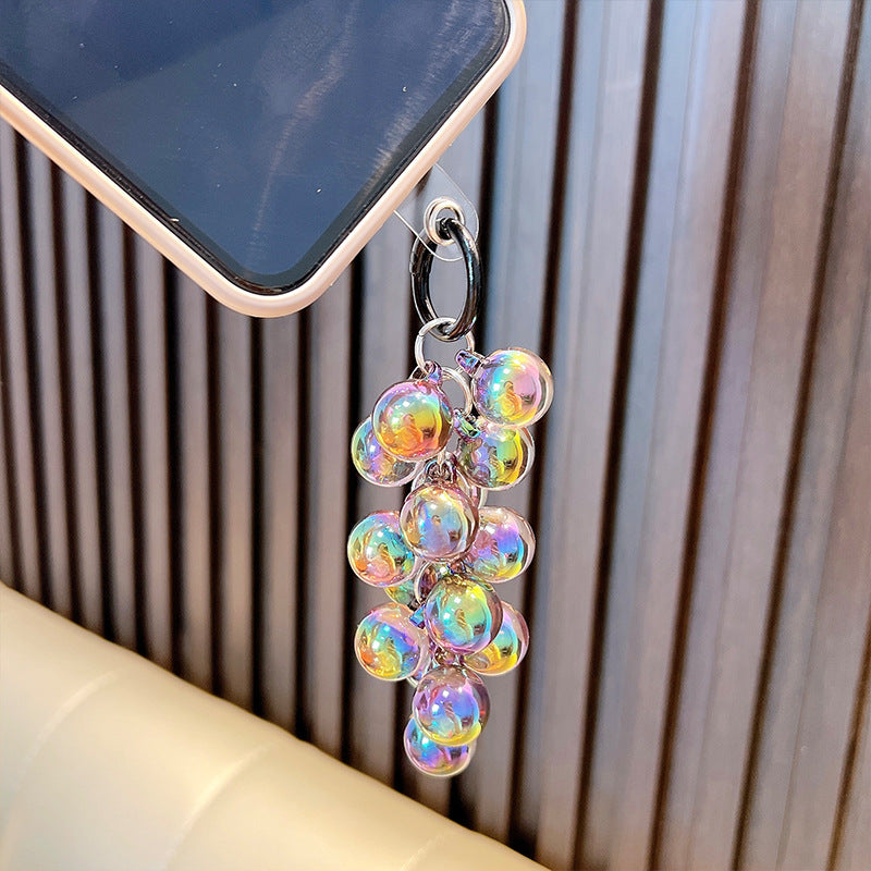 Wholesale Sheer Acrylic Grape Bunch Keychain Pendant