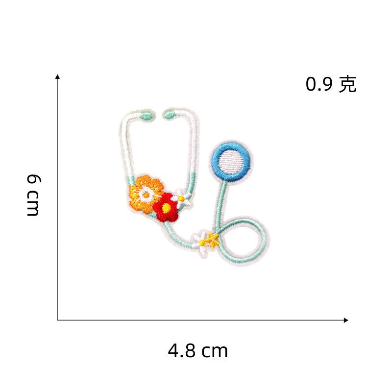 Wholesale Cartoon Heart Embroidered Iron On Patches For Nurse S Day Clothing Decoration