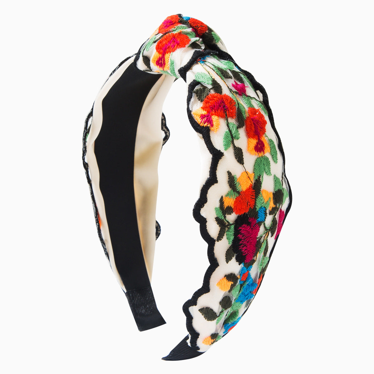 Wholesale Ethnic style embroidered flower headband retro bohemian headdress