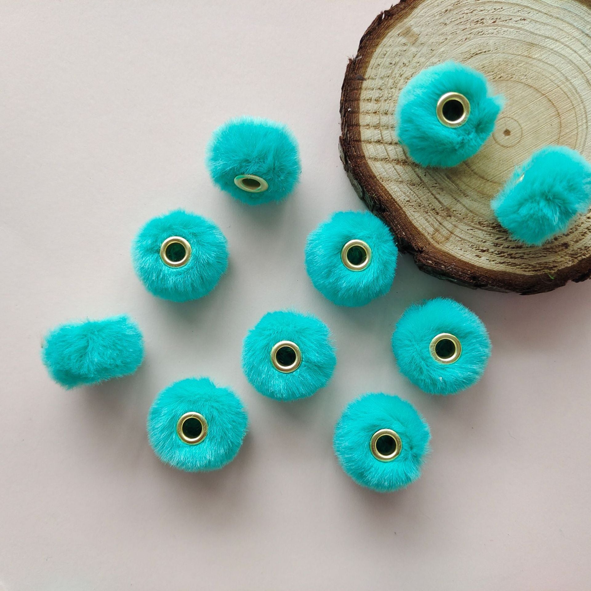 Wholesale 100pcs/pack  20MM Plush Ball Beads Spacers  DIY Beaded Pen Accessories