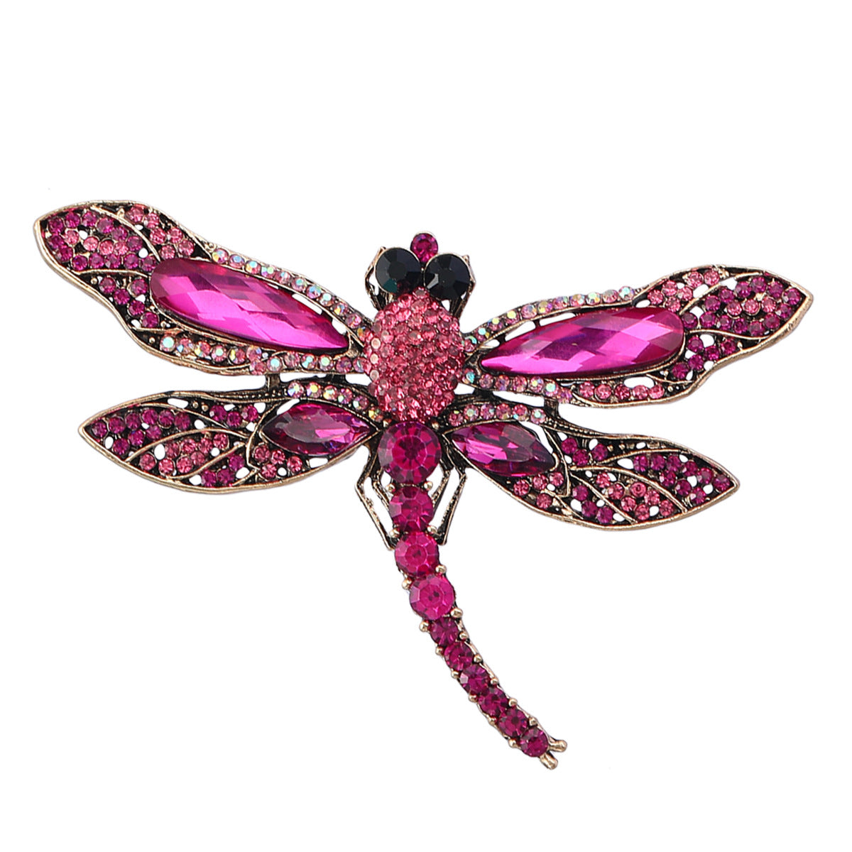 Wholesale Diamond Dragonfly Alloy Brooch
