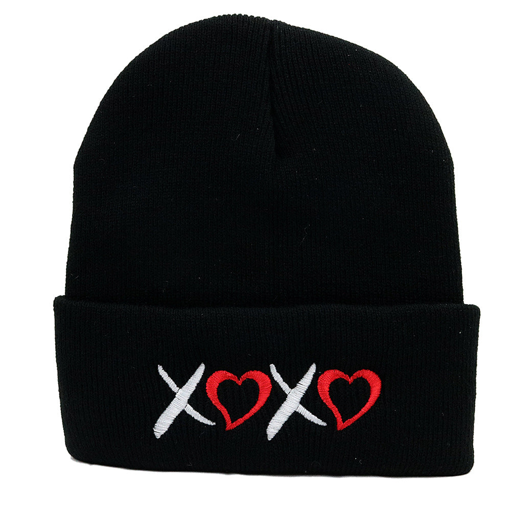Wholesale Valentine's Day XOXO Acrylic Knitted Woolen Hats