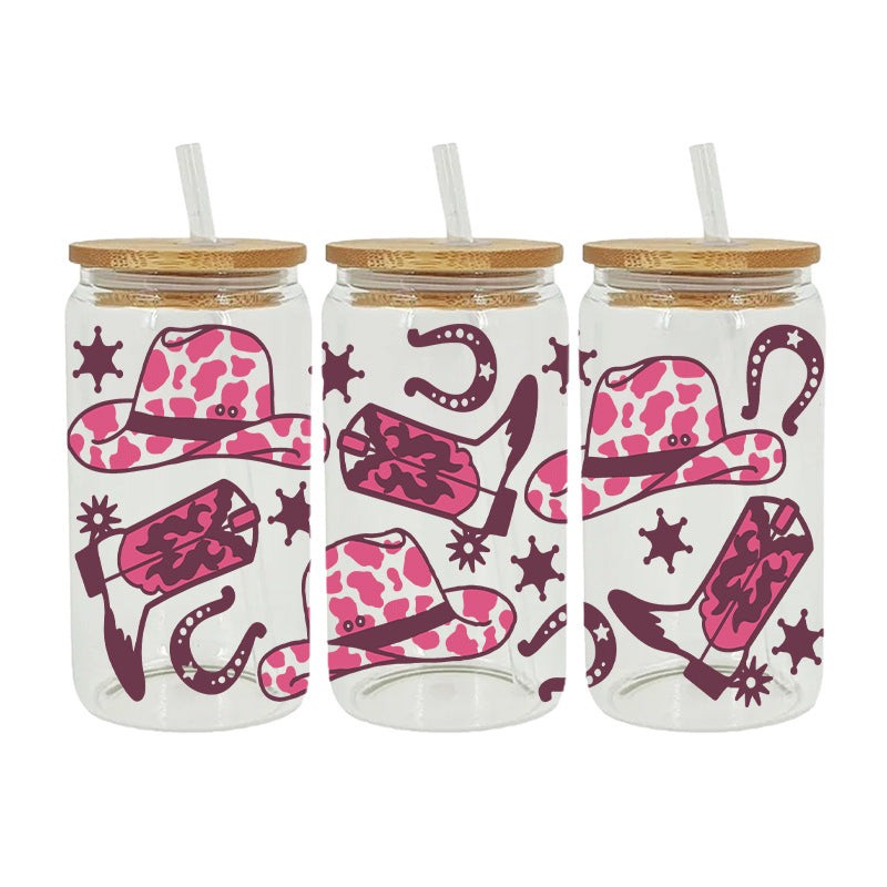 Wholesale Western Cowboy 16oz Cup UV DTF Wraps