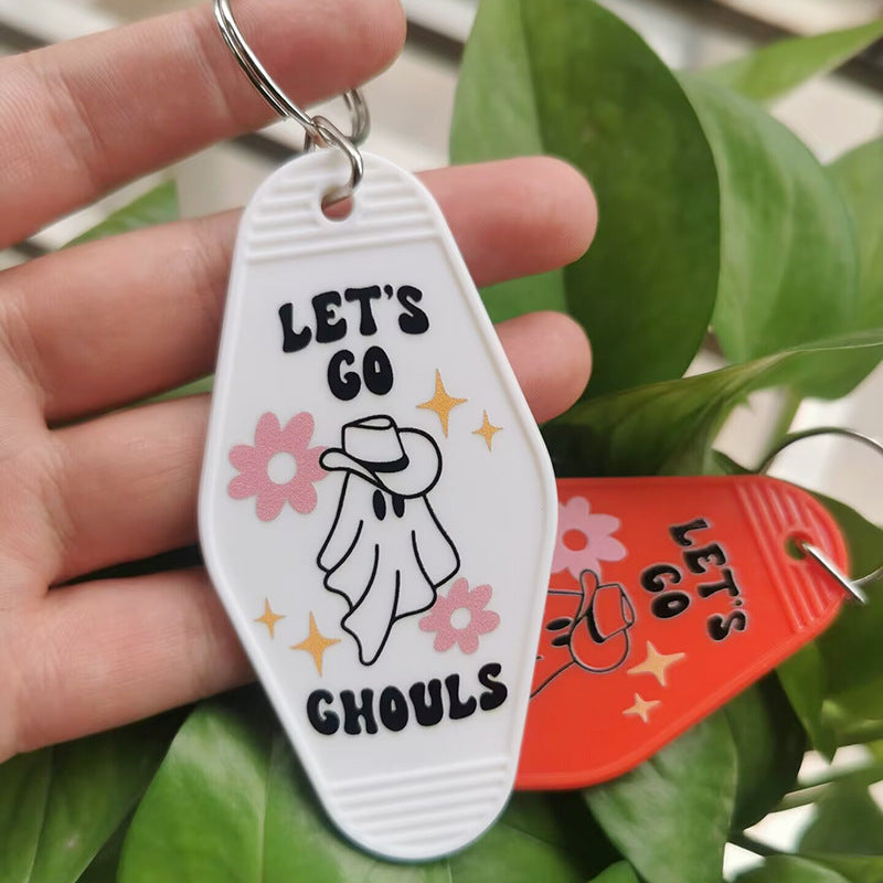 Wholesale Halloween Retro Hotel Keychain