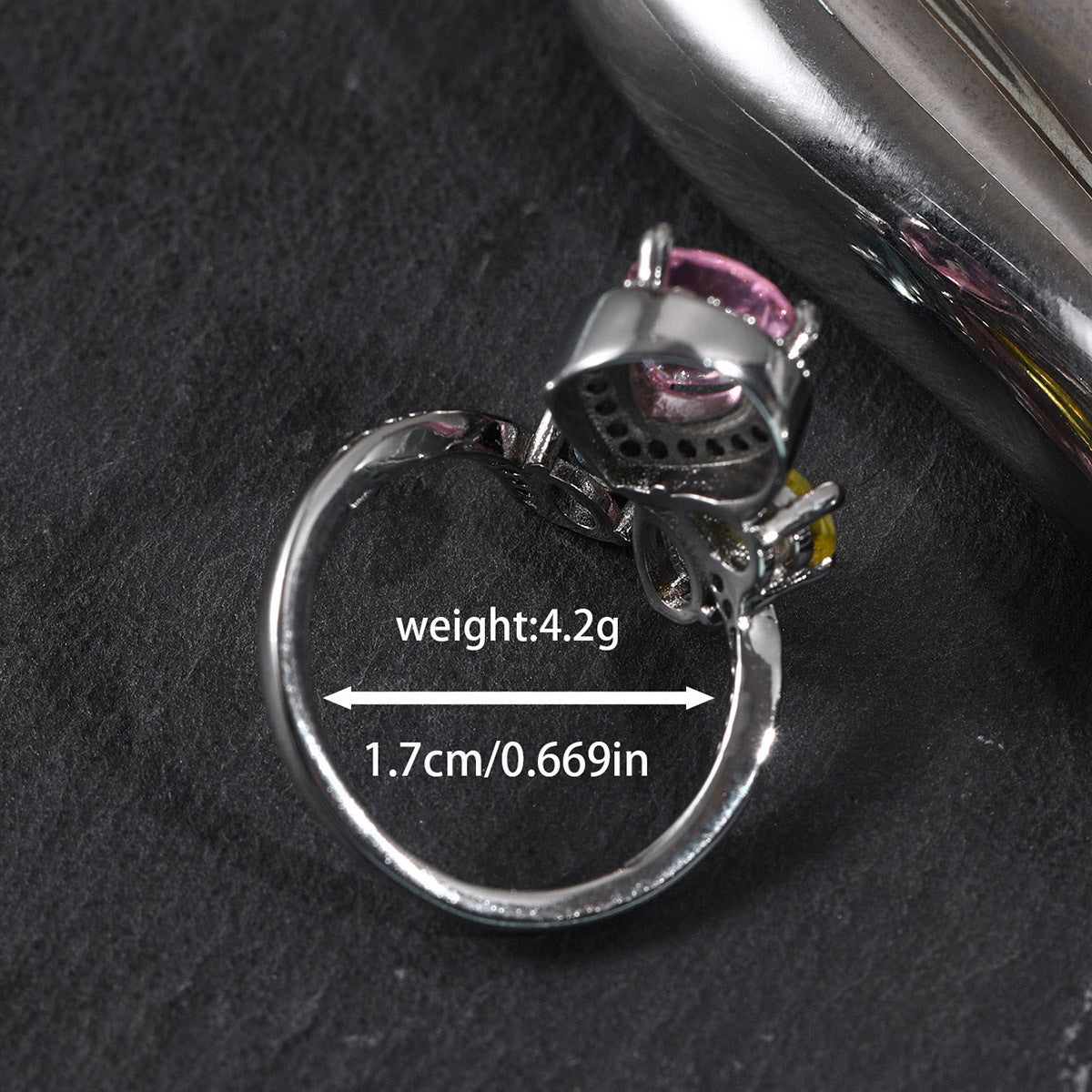 Wholesale Multi-shaped Zircon Colorful Open Ring