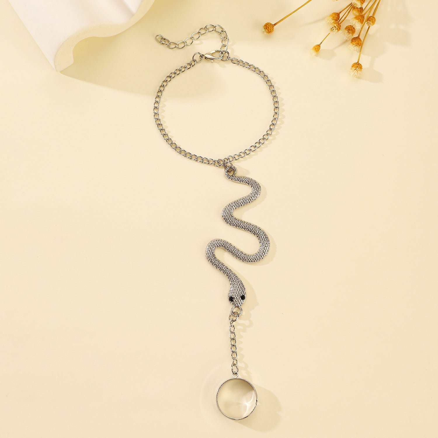 Wholesale Halloween Jewelry Niche Elegant Snake Spider Chain Ring Bracelet