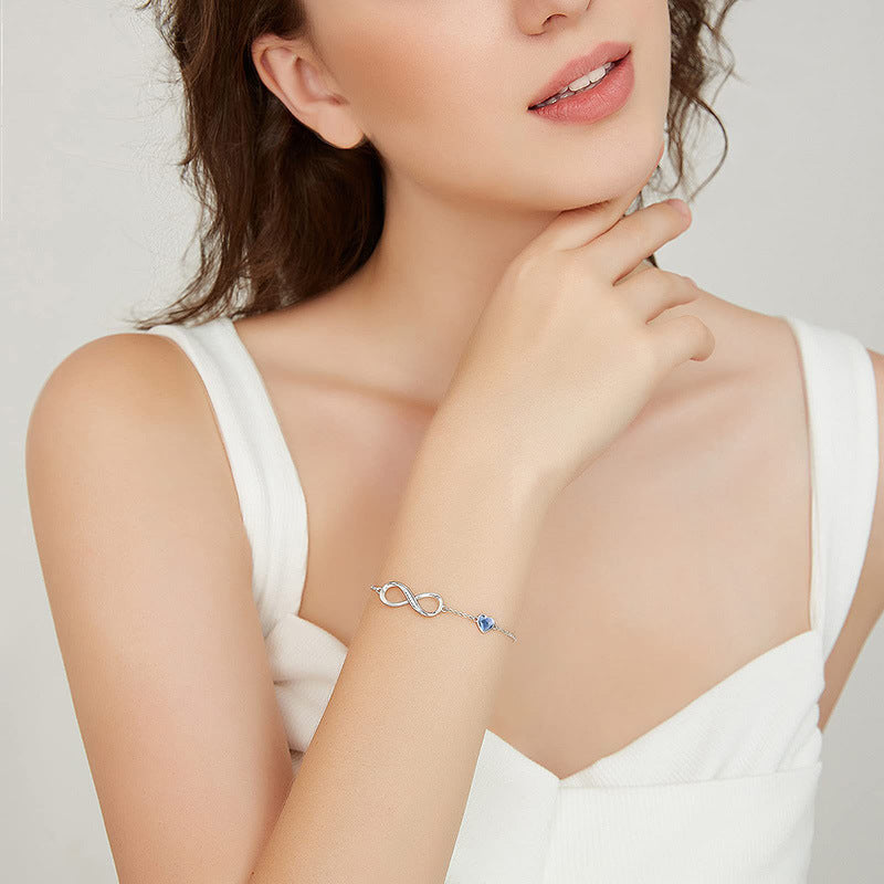 Wholesale Zircon Love Eternity Bracelet