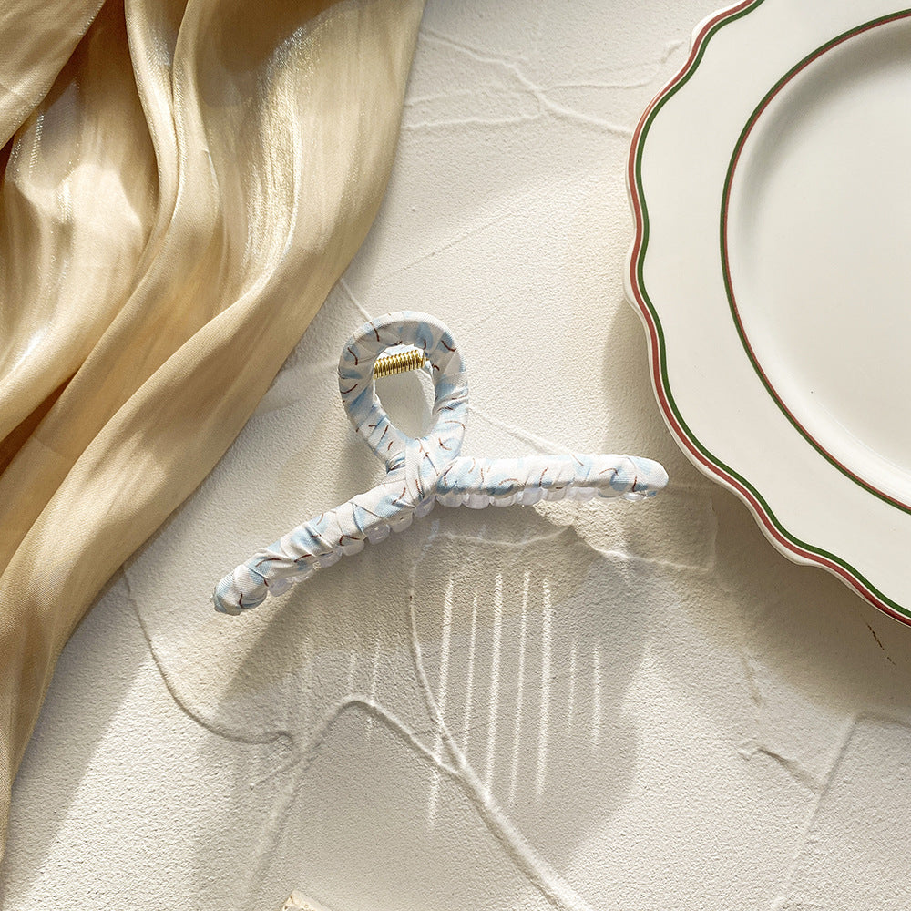 Wholesale 10pcs Girly Flowers Spring Two Color Fabric Candy Color Shark Clip Barrette