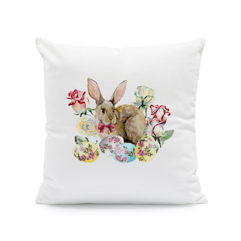Wholesale Easter Rabbit Egg Flannel Printed Pillow Covers