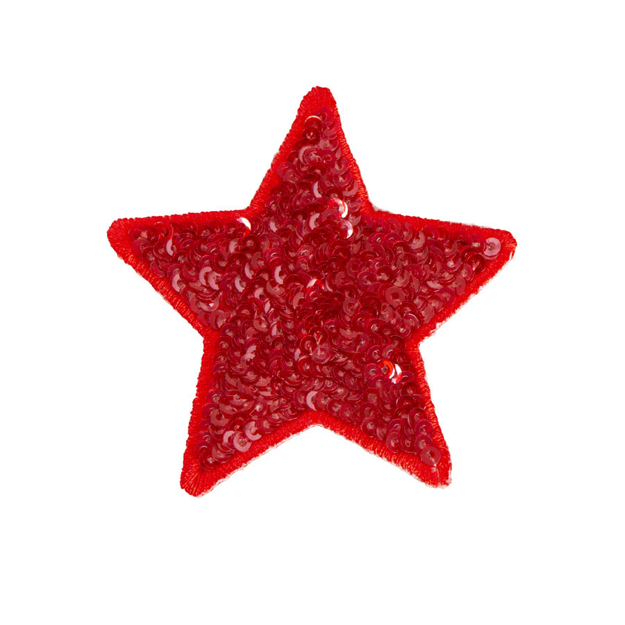 Wholesale Felt Sequined Five Point Star Patch Self Adhesive Applique For Clothing And Dance Costumes