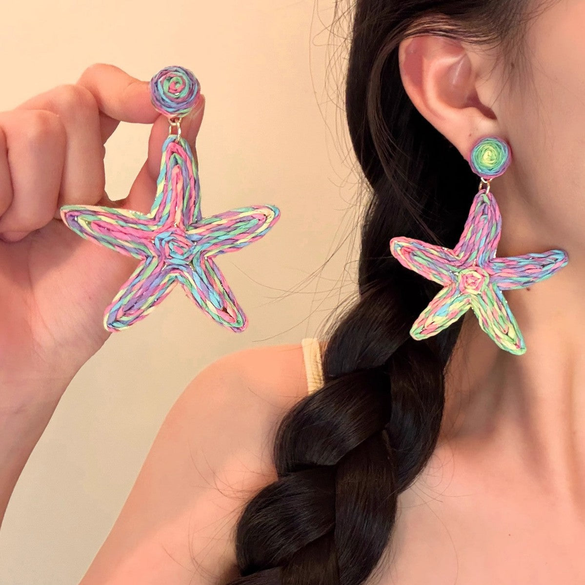 Wholesale Exaggerated personality starfish earrings