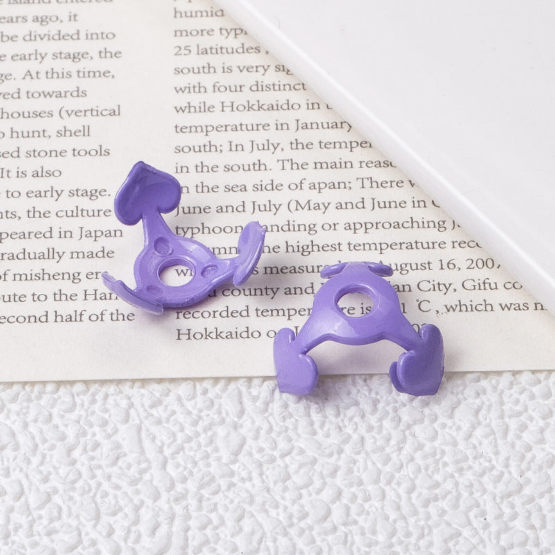 Wholesale of 100PCS/PACK Heart-shaped Flower Holders Paired with Bright Painted Perforated Beads and Acrylic Beads