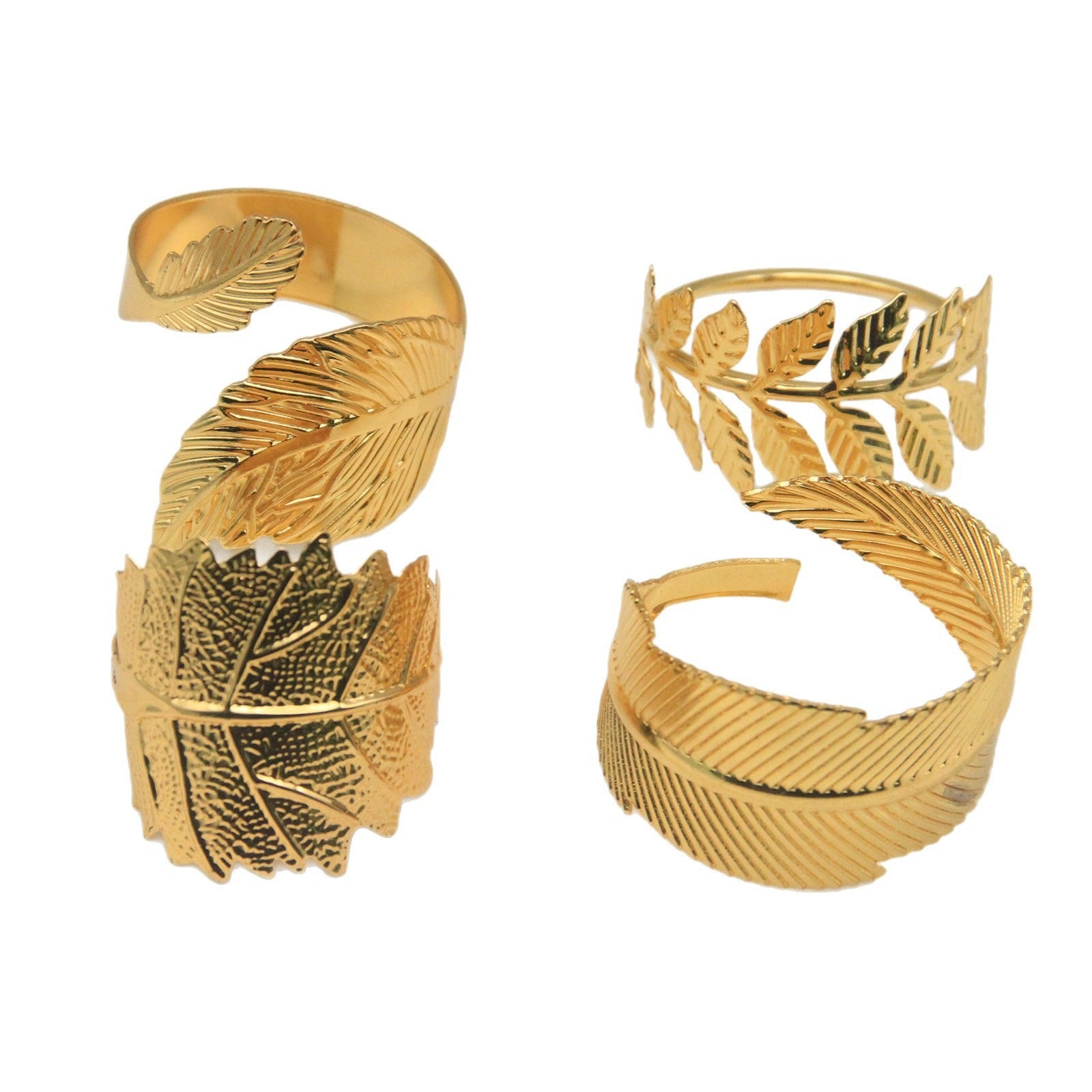 Wholesale Leaf Metal Electroplating Napkin Ring