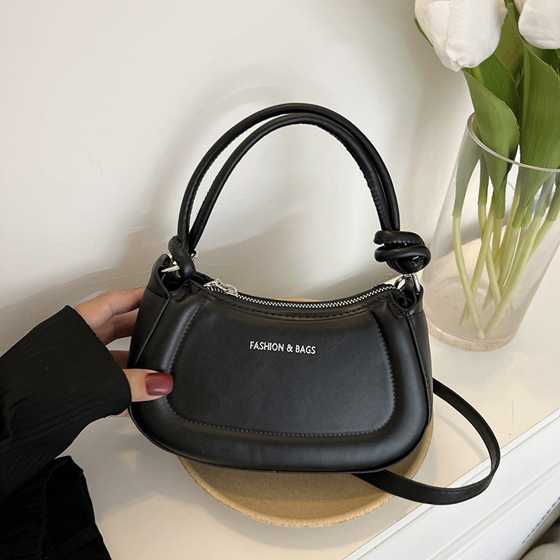 Wholesale Pressed Solid Color Chain Versatile Underarm Bag