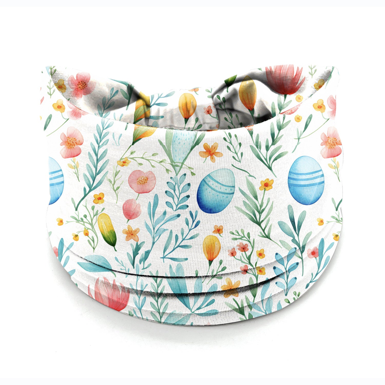 Wholesale Easter egg bunny print elastic wide edge knotted headband
