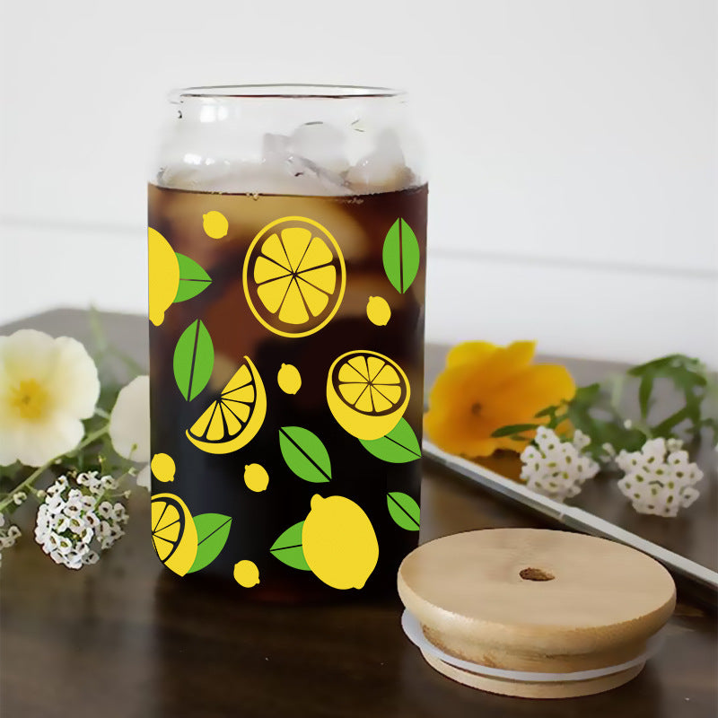 Wholesale fruit Cup  Crystal Sticker16oz Cup UV DTF Wraps 16oz Cup UV DTF Wraps