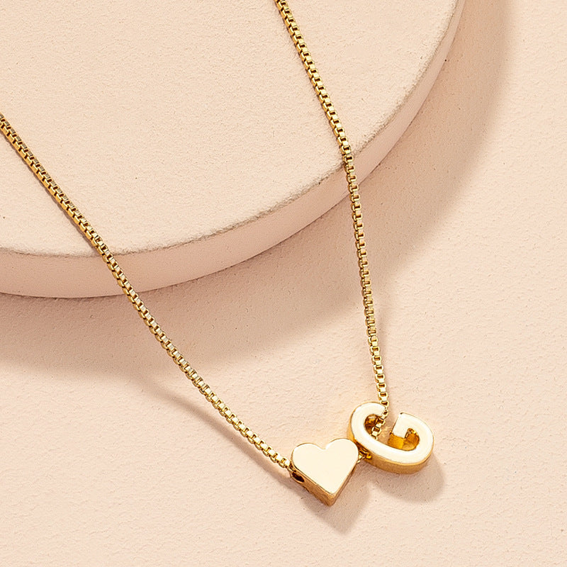 Wholesale Heart 26 Alphabet Alloy Bracelet