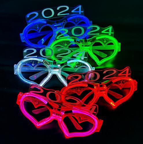 Wholesale LED Cool Light Square Louver Love Glasses