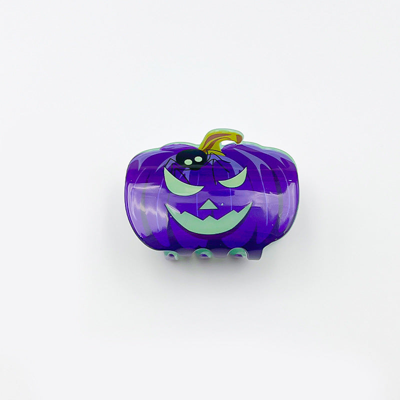 Wholesale Halloween Glow in The Dark Pumpkin Bat Ghost Horror Claw Clip