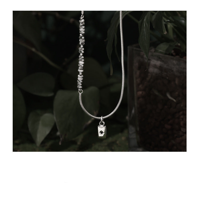 Wholesale Black Zircon Titanium Steel Necklace