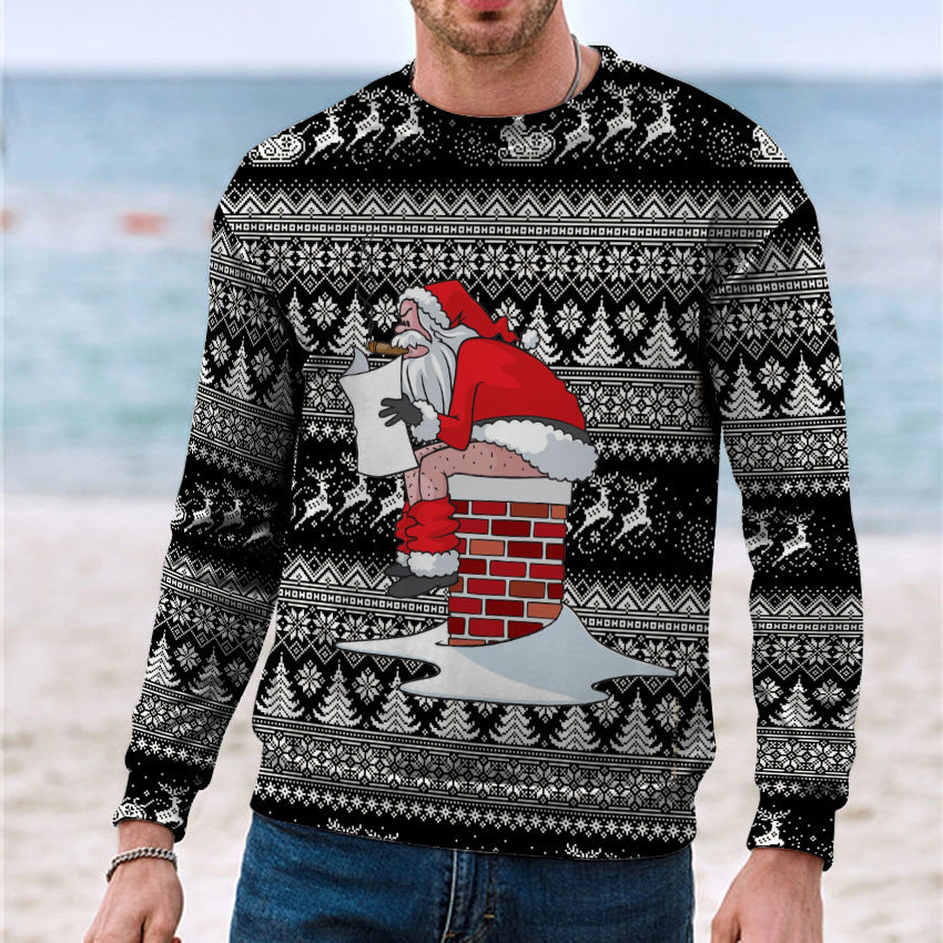 Wholesale Christmas Printed Long Sleeve Sweatshirt Crew Neck Sweatshirt