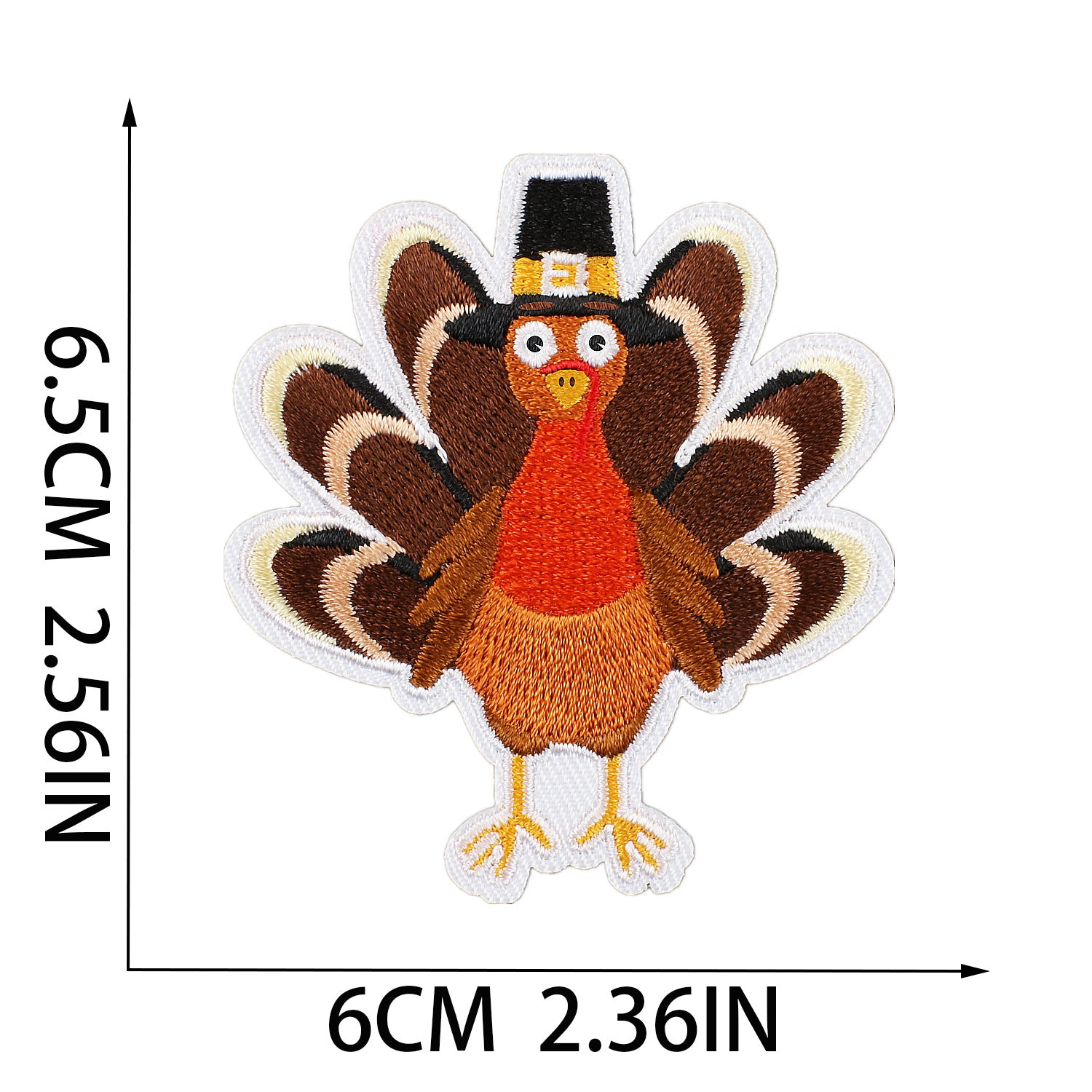 Wholesale Embroidered Patches Thanksgiving Theme Pumpkin Maple Leaf Corn Polyester Thread DIY Clothing Decorative Craft Supply