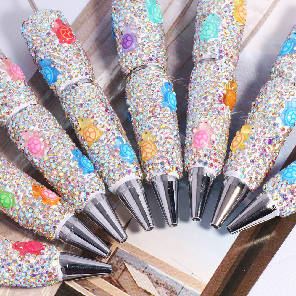 Wholesale 6pcs beadable pens Colorful diamond beaded touch screen pen DIY beaded