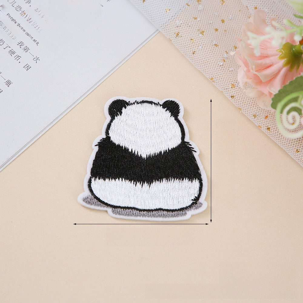 Wholesale Cartoon Panda Embroidery Clothing Hole Patch