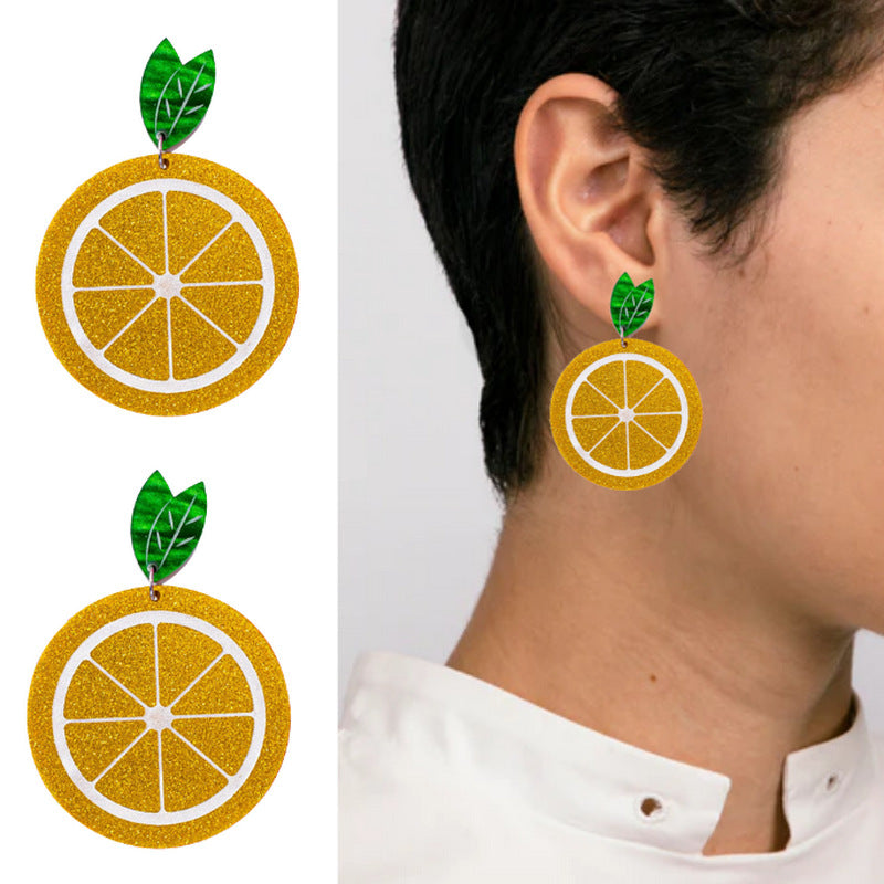 Wholesale Acrylic fruit vegetable Dragon Fruit  earrings