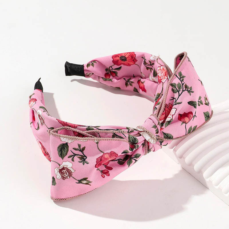 Wholesale Hair Art Knotted Rose Bow Headband
