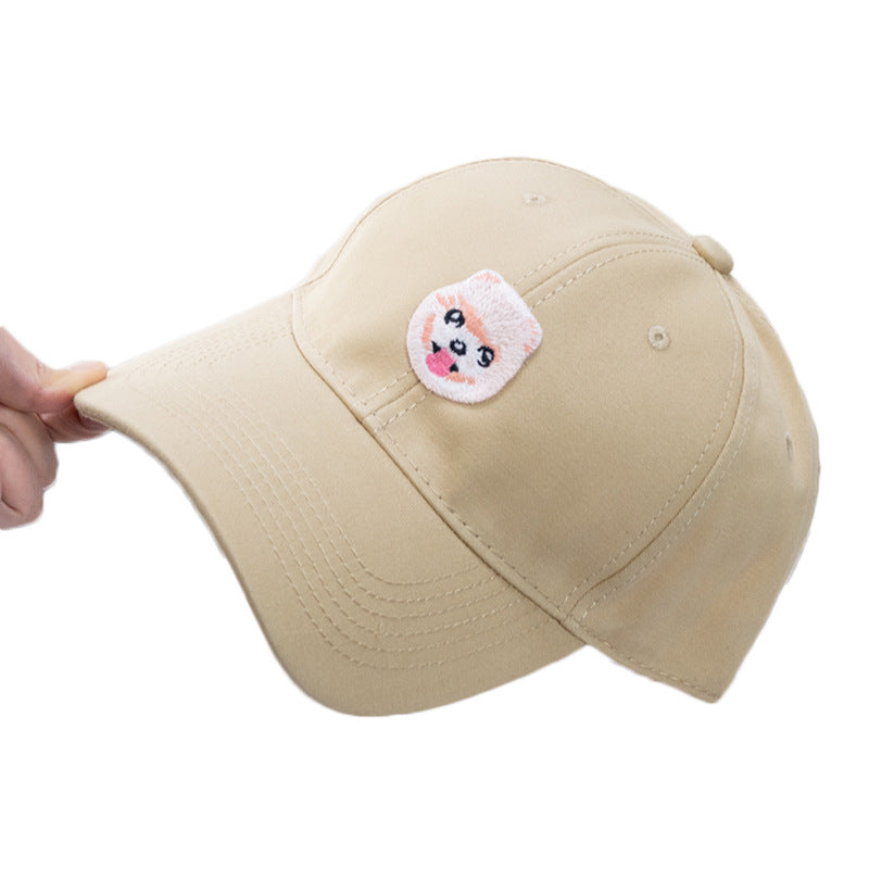 Wholesale Cute Puppy Patch Embroidered Visor Curved Brim Baseball Cap