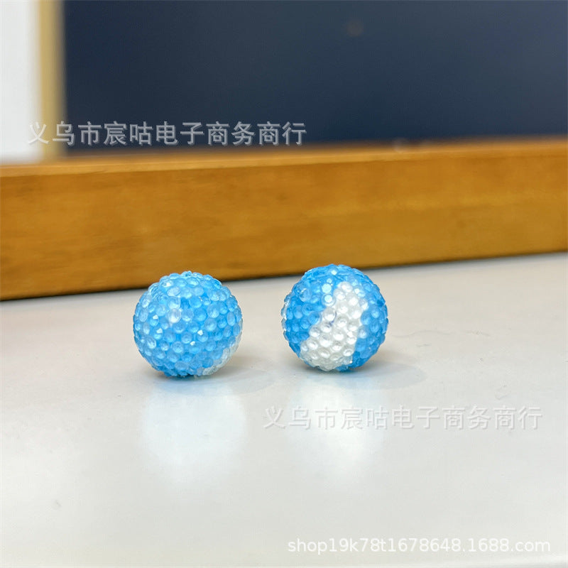 Wholesale 10pcs colored gradient clay Crystal Beads