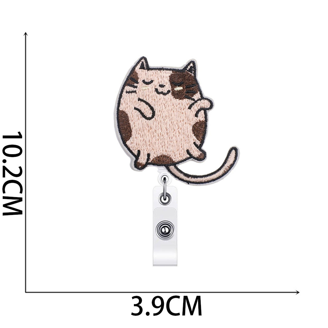 Wholesale Lazy Cat Easy Pull Button Embroidered Cloth Sticker