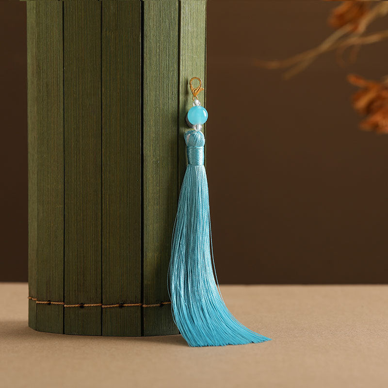 Wholesale 12CM Beaded Lobster Clasp Tassel Pendant