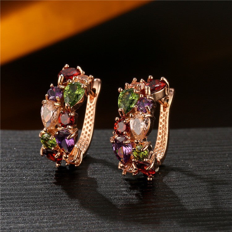 Wholesale Big Dipper Zircon Stud Earrings Silver Tone Trendy Jewelry Accessory For Everyday Wear And Boutique Resale