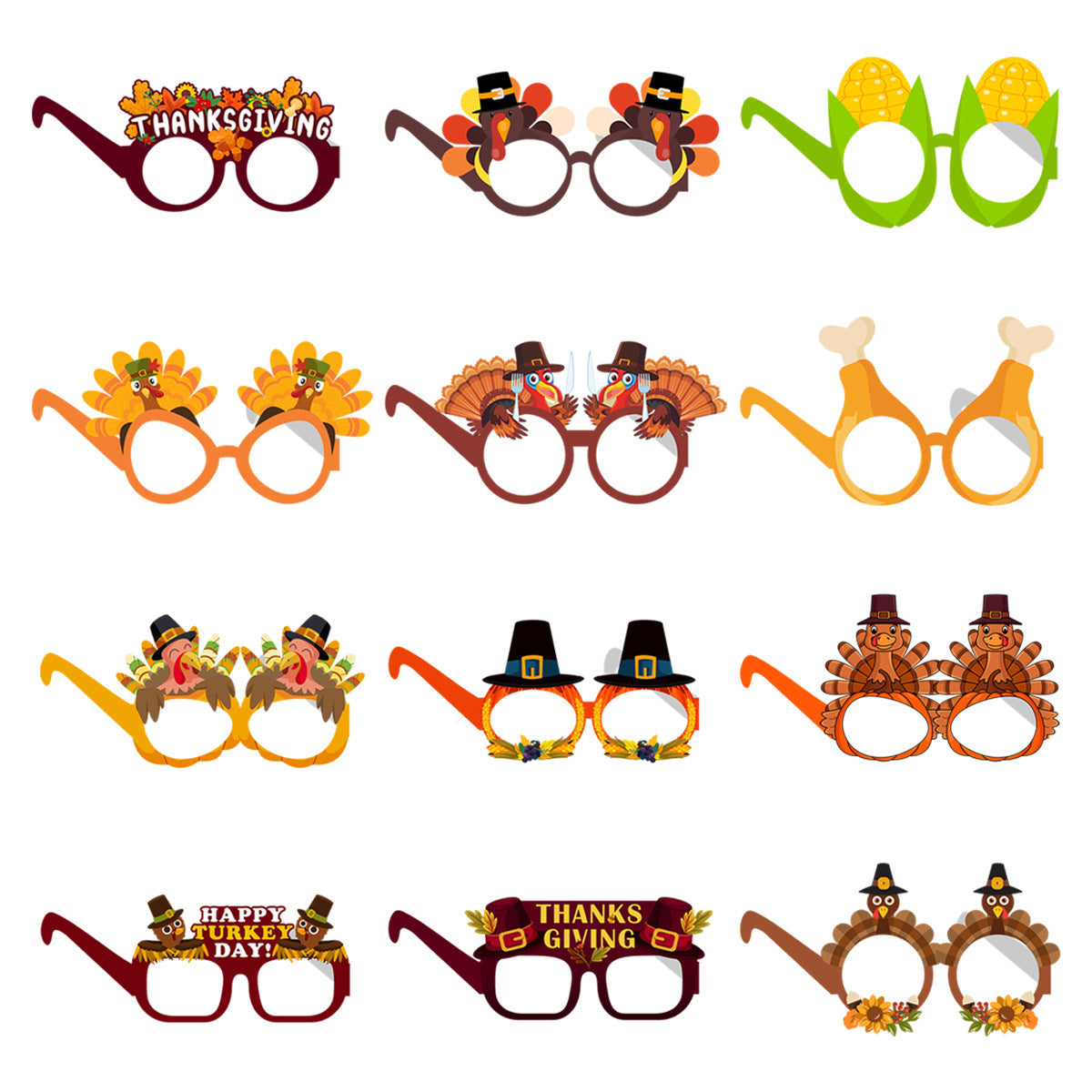 Wholesale Thanksgiving Party Decoration Paper Glasses