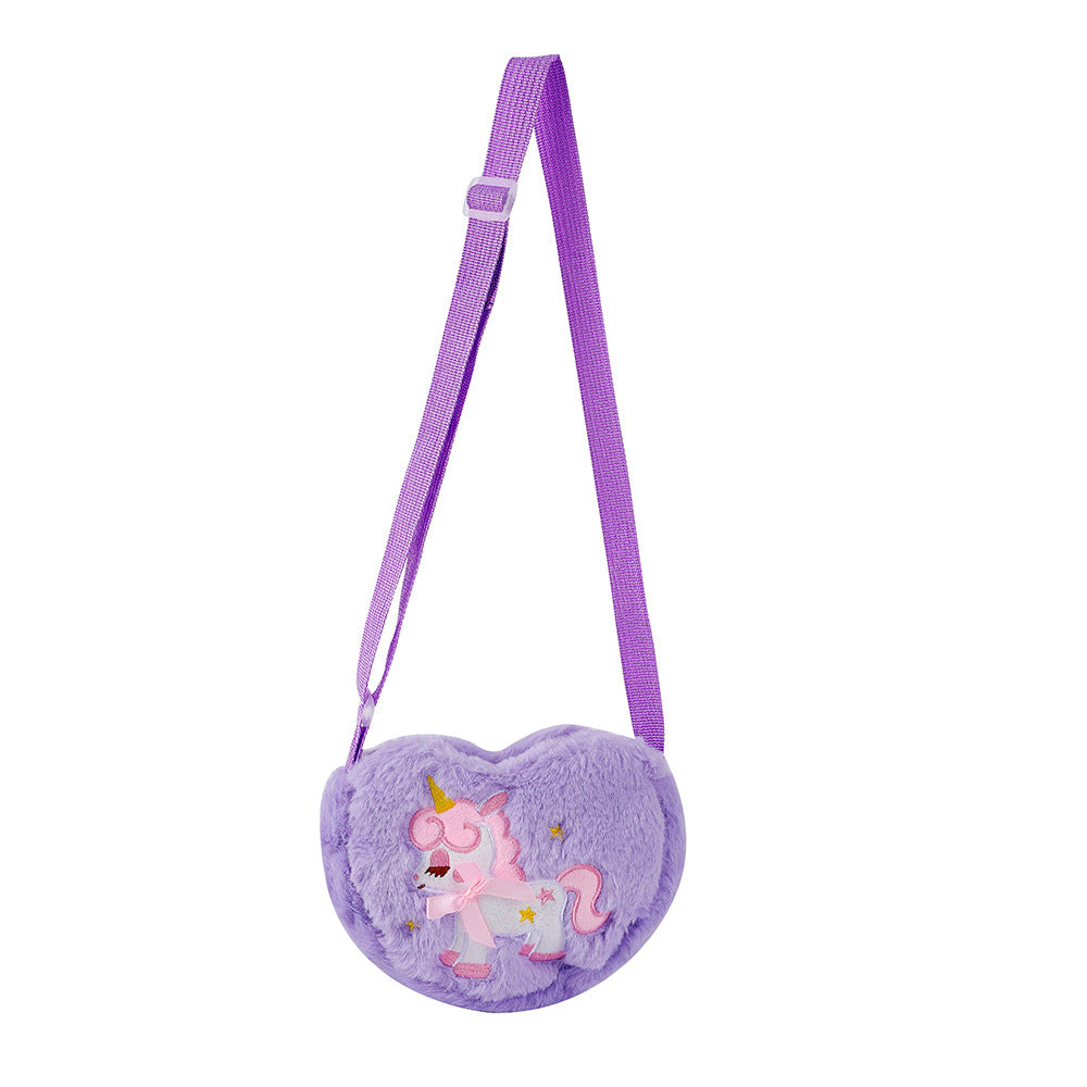 Wholesale Cartoon Unicorn Plush Shoulder Bag