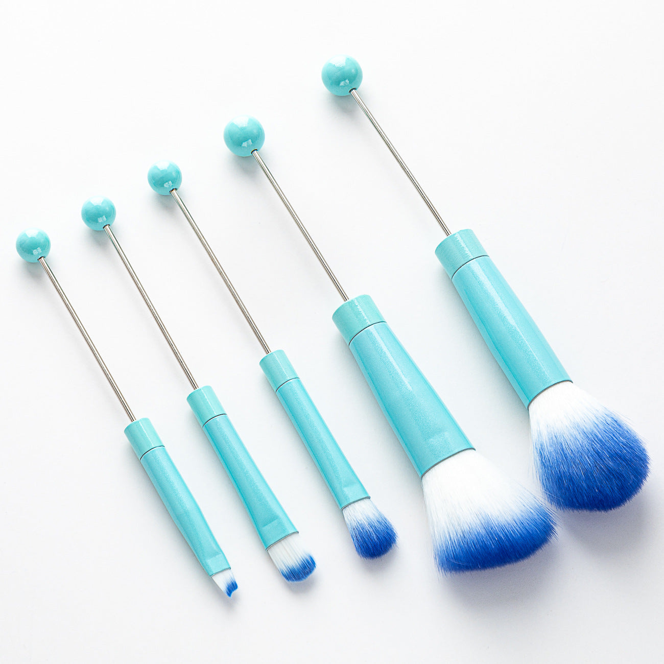 Wholesale Beadable Metal DIY Makeup Brush Set