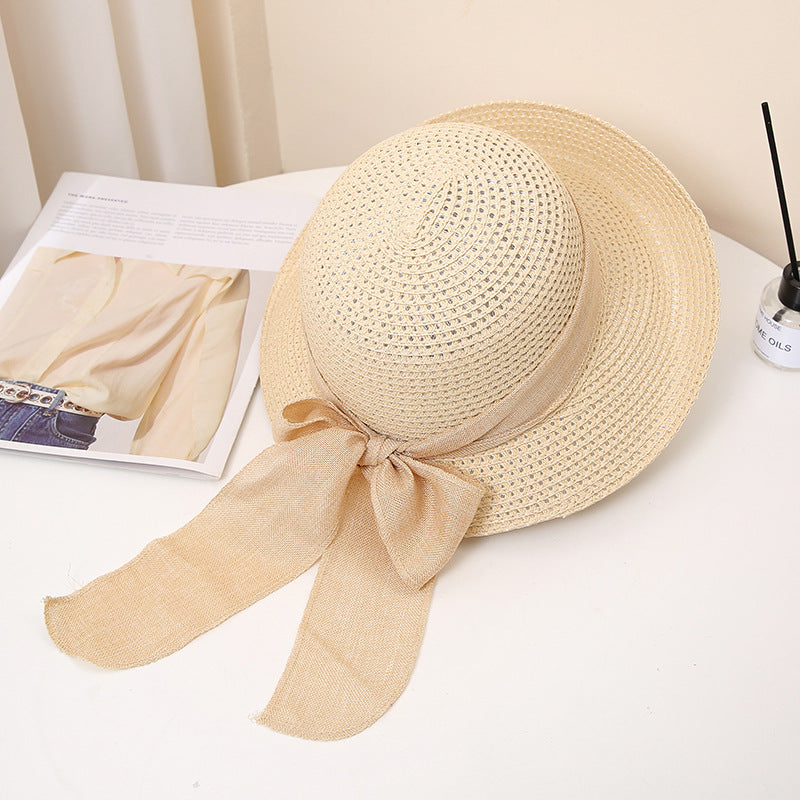 Wholesale Summer Bow Straw Hat Sea Visor