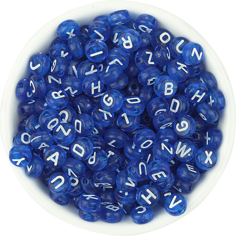 Wholesale of 100 Pieces/pack of Acrylic Colored English Letter Beads