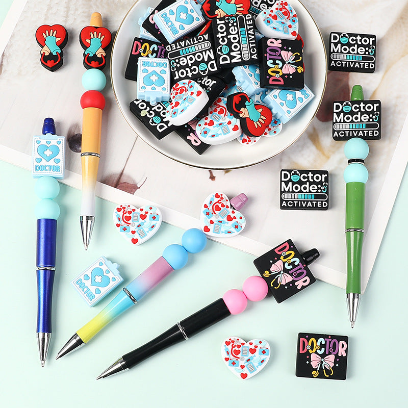 Wholesale 20pcs/ pack Doctor Series Silicone Bead DIY Bead Pen