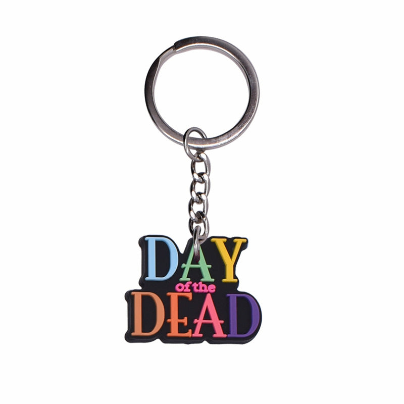 Wholesale 10pcs/pack Mexican Day of The Dead Calavera Plastic Keychain
