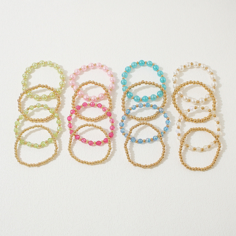 Wholesale Geometric Zinc Alloy Bracelet Set