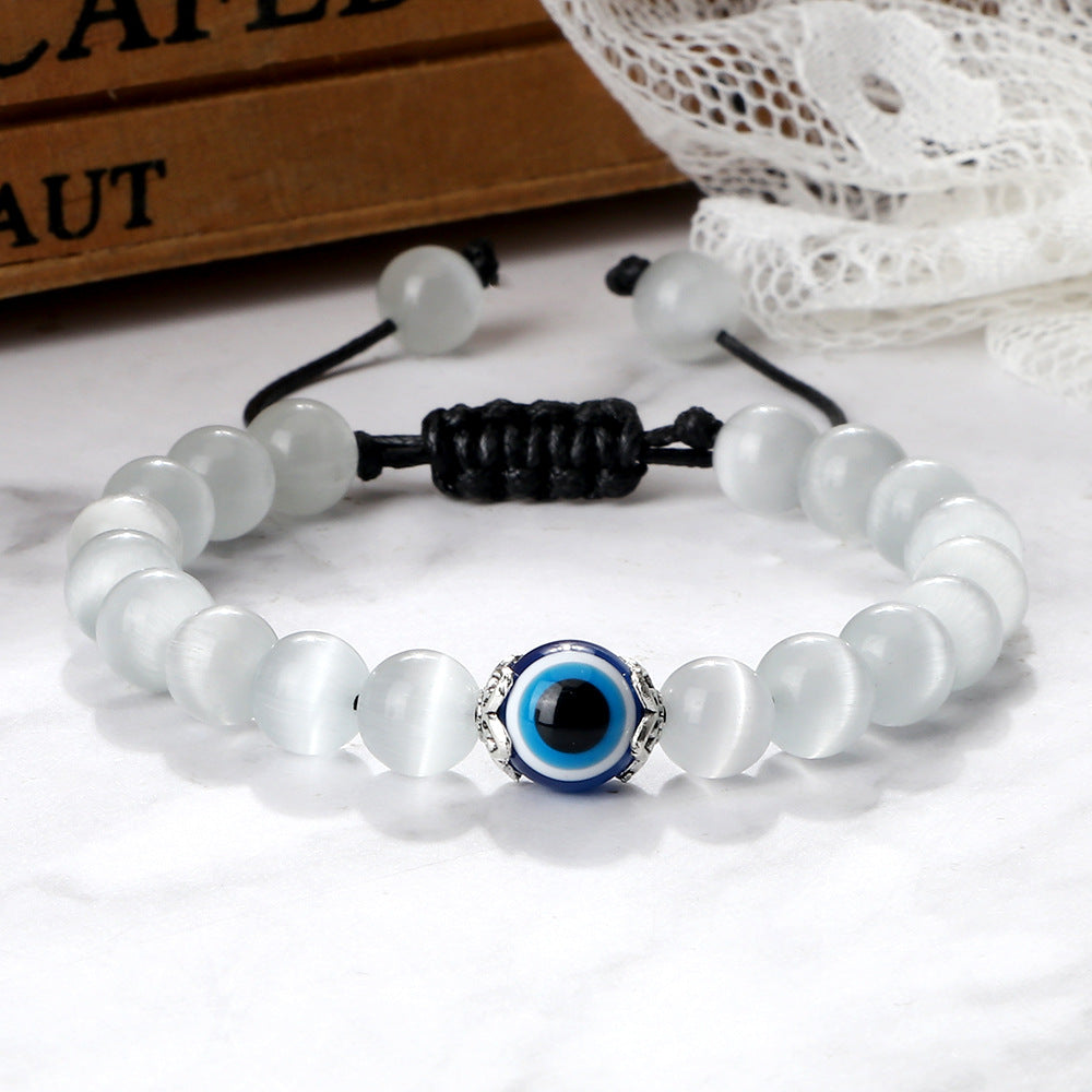 Wholesale Jewelry Bohemian Bracelet Devil' s Eye Beaded Braided Hand Rope Yoga Beads Hand Jewelry