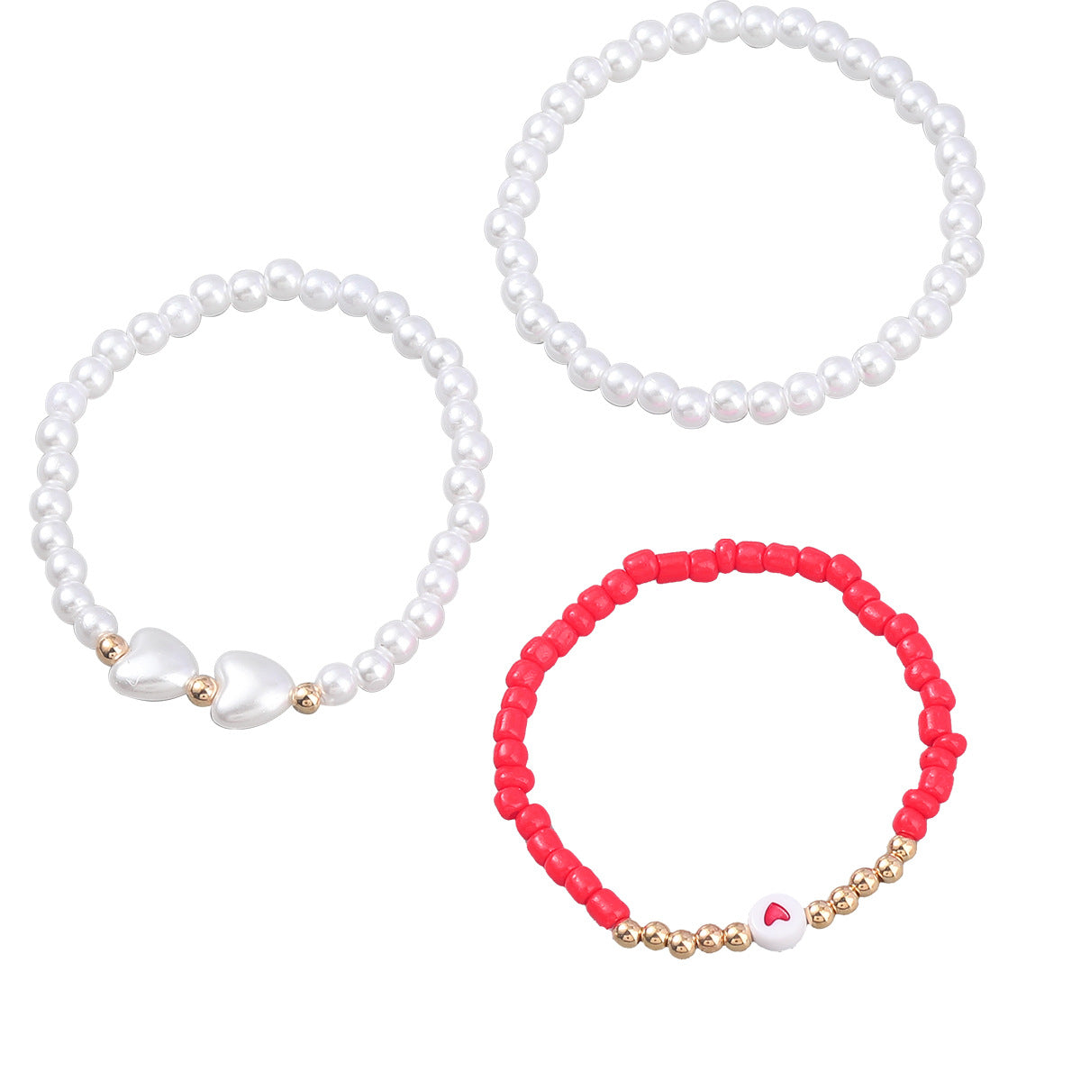 Wholesale Resin Imitation Pearl Bracelet Set of Three