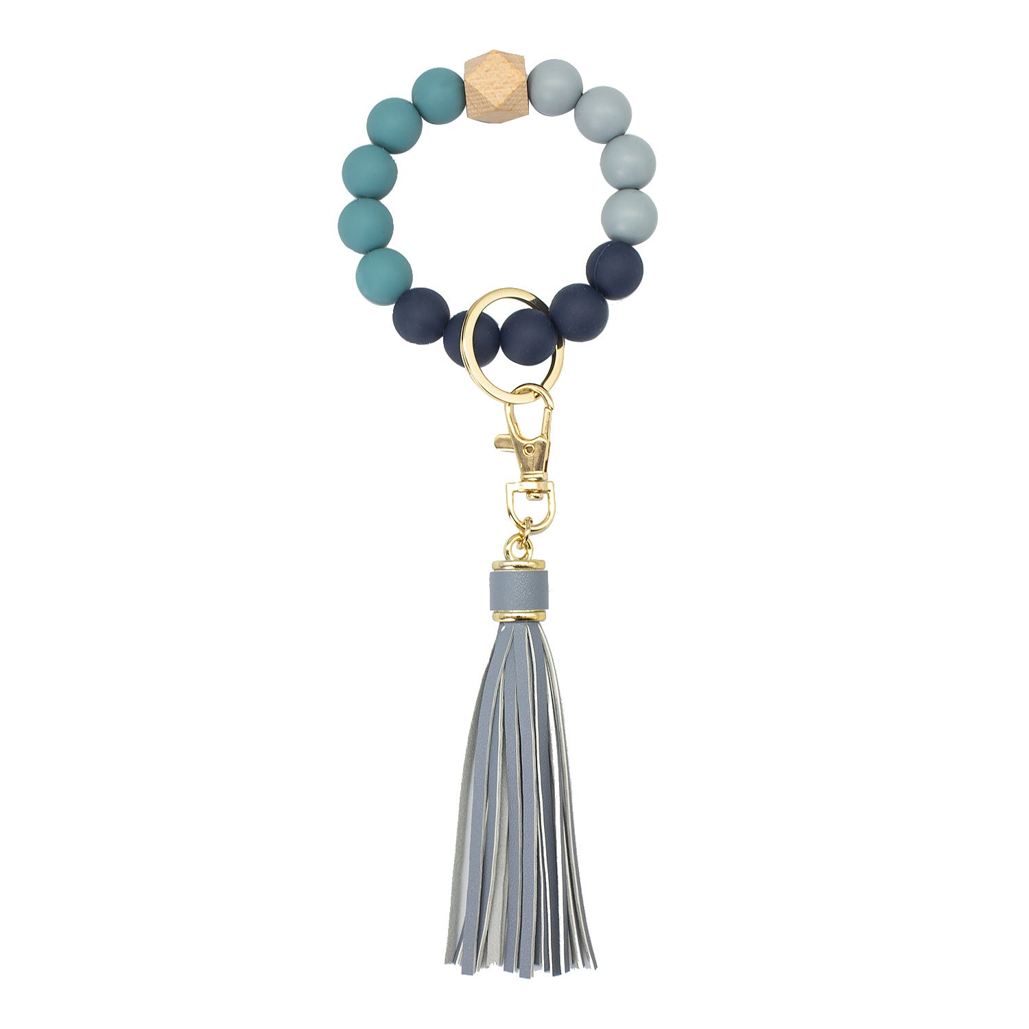 Wholesale Tassel Wood Beads Silicone Beads Wrist Keychain