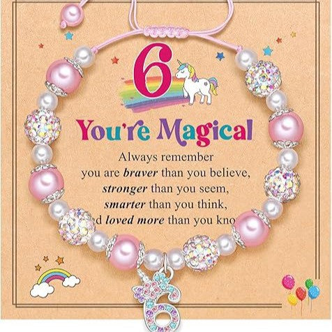 Wholesale Hand woven colorful diamond unicorn pendant bracelet