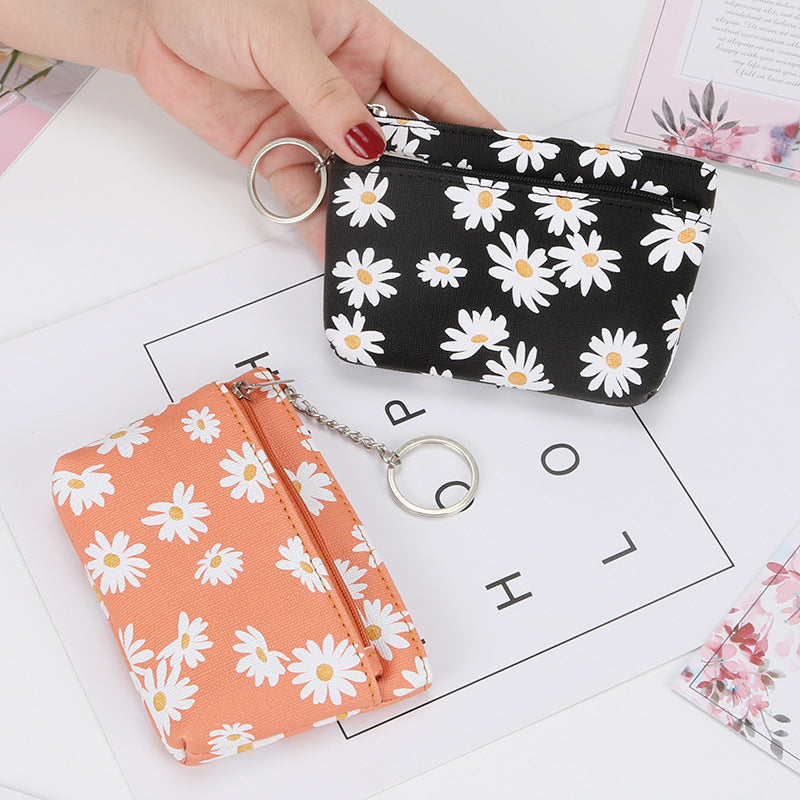 Wholesale PU Daisy Zipper Zero Wallet